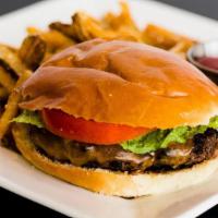 Cheeseburger · Our hand pattied burgers are 1/3 lb fresh Angus Beef on a locally made Brioche Roll.<br />Gl...
