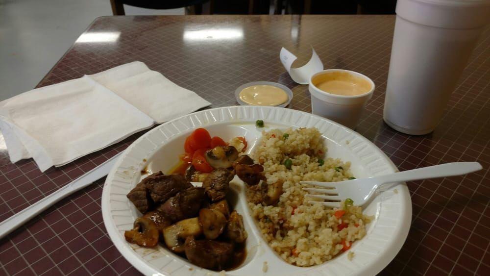 Hibachi Steak With Mushroom · Include sweet carrots, fried rice and shrimp sauce.