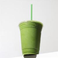 Big Green · spinach, kale, banana, pineapple, mango, coconut water, lemon, mint (VG) (GF)