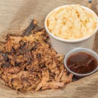 Pulled Pork Bbq Plate · 1/2 lb pulled pork served with your choice of side