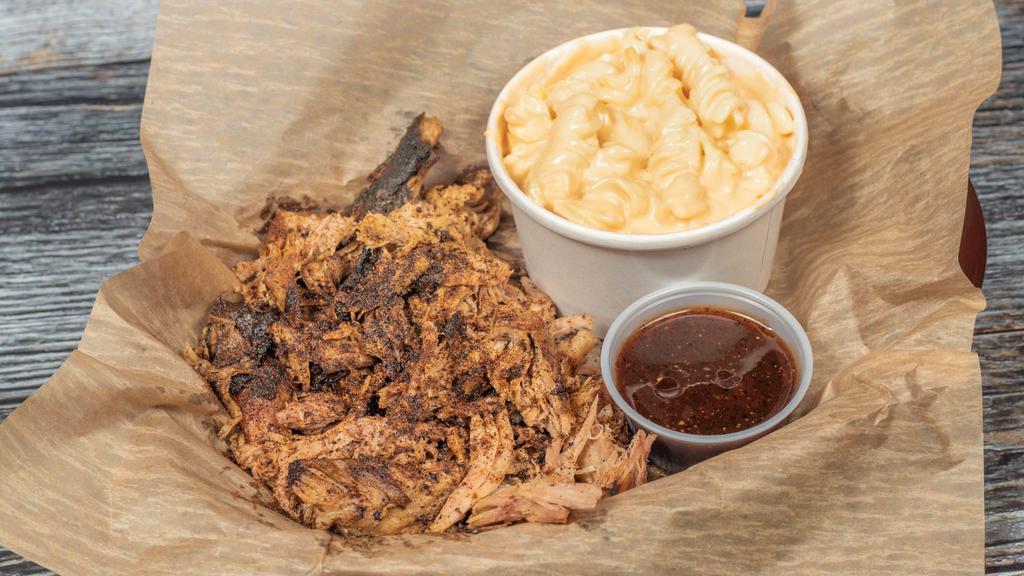 Pulled Pork Bbq Plate · 1/2 lb pulled pork served with your choice of side