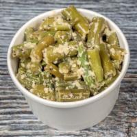 Side Of Garlic Parmesan Green Beans · green beans cooked in olive oil and perfectly seasoned with garlic and parmesan cheese