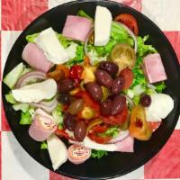 Amedeo'S Antipasto · Slices of ham, salami, provolone, green and black olives, onions, tomatoes, cherry peppers, ...