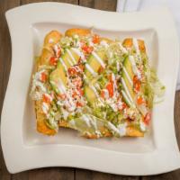 Flautas · Choice of 4 chipotle chicken or potato flautas rolled into a corn or flour tortilla and frie...