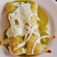 El Verde · Cheese enchilada served with poblano pepper. Served with rice and beans.
