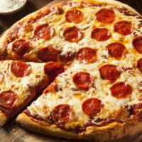 Pepperoni Lover'S Pizza · Delicious pizza with triple amount of pepperonis with loads of extra cheese.