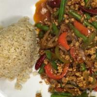 Szechuan Green Bean · Vegetarian. Spicy. Garden fresh string beans, bean sprouts and carrots sauteed in a spicy sz...