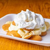 Banana Pudding · with vanilla crumbles and whipped cream