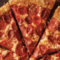 Medium Pepperoni Magnifico Pizza · 8 slices. Cheese, pepperoni, old world pepperoni, our signature pizza sauce, and finished wi...
