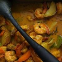 Curry Shrimp  · Comes with two sides