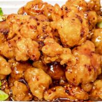 General Tso'S Chicken · Spicy. Chunks of chicken stir-fried with our chef;s special hot sauce with steamed broccoli.