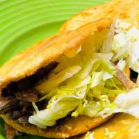 Gorditas · Fried masa stuffed with your choice of meat, beans, queso fresco, lettuce