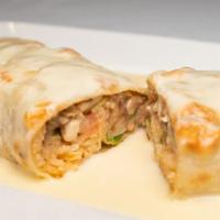 Burrito Gordito · Large flour tortilla stuffed with charbroiled chicken beef or adobado pork pastor, rice, bea...