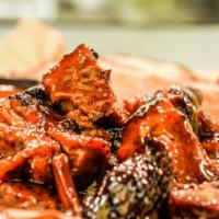 Burnt Ends Dinner · Sweet Sauce carmelized on fattier pieces of our Black Angus Brisket. Also known as 
