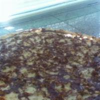 Bbq Chicken Pizza (Jumbo 24'') · Chicken, BBQ sauce, and mozzarella cheese. No pizza sauce.