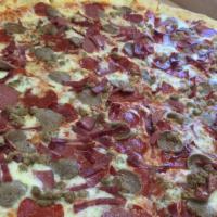 Meat Lover'S Pizza (Jumbo 24'') · Pepperoni, sausage, ham, ground beef and bacon.