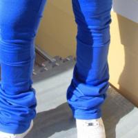 Stacked Sweatpants - Royal Blue · Stacked sweatpants with elastic band and drawstrings. Made with breathable cotton. 

Fit: tr...