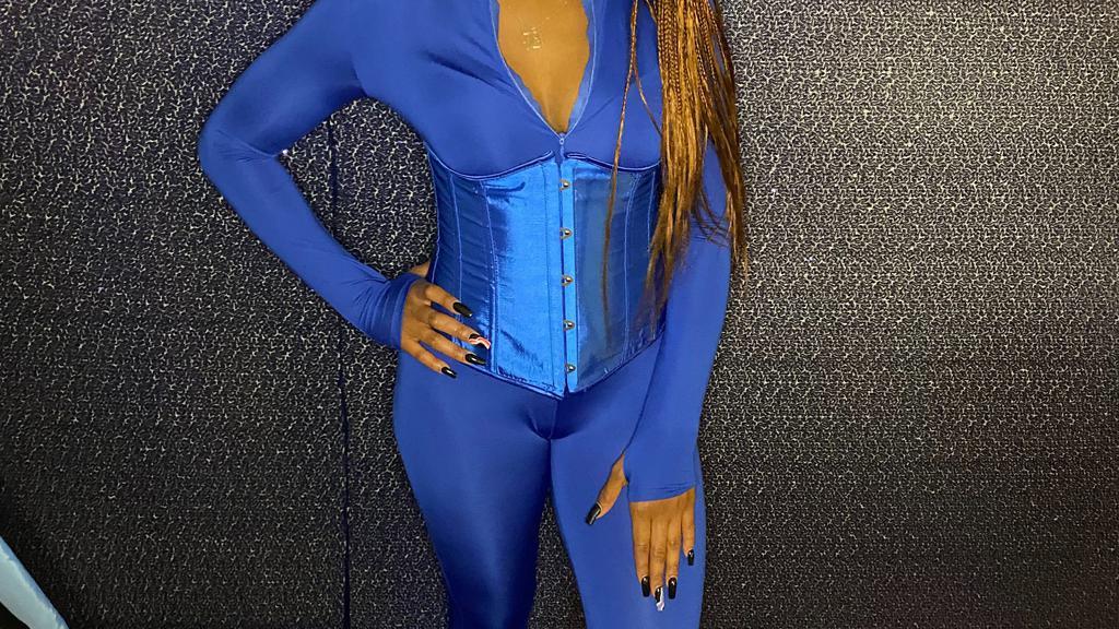 Body Jumpsuit - Set (Blue) · Soft stretchy long sleeved solid color jumpsuit with thumb pocket. Adjustable color coordinated corset included! 

Fit: true to size.