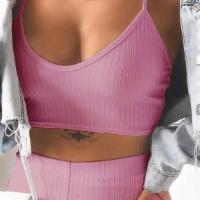 Silhouette - Set (Rose Pink) · Soft stretch two-piece spaghetti strap crop top and biker short set to dress up or dress dow...