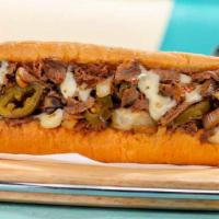 Jalapeno Jack Cheesesteak · Made with premium sliced steak. Sliced steak with sauteed mushrooms, onions, jalapenos, and ...