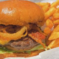 Bacon Cheeseburger Meal · Bacon. ‘Nuff said! The Bacon Cheeseburger is our handcrafted 5oz seasoned beef patty  topped...