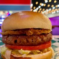 Beyond Burger · Our Beyond Burger is a plant-based  patty topped with fried Onion Strings, Tomato, and crisp...