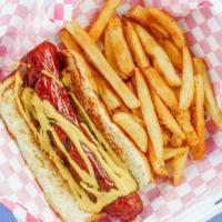 Bbq Hotdog Combo · Fries and Drink