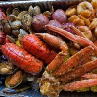 King'S Variety Feast · Snow Crab Leg 1LB, Lobster Tail 1LB, Crawfish 1LB,
Black Mussel 1LB, Clams 1LB, Green Mussel...