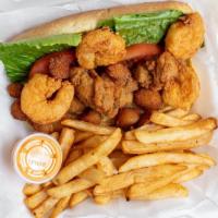 757 Po Boy · Shrimp, scallops and oysters.