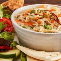 Soup W/ Mediterranean Salad  · 