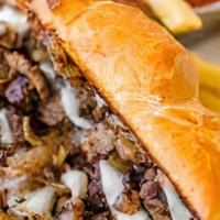 Pharaoh'S Philly Sandwich · Chicken or Philly steak. Served with fries.