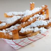 Funnel Cake Fries · Topped with powdered sugar.