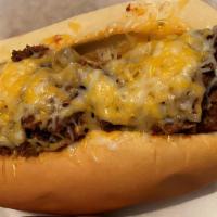 Nathan’S All Beef Chili Dog · Nathans all beef hot dog served on martins potato bun with chili, cheese, onions, mustard, a...