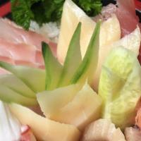 Chirashi · Assorted Raw Fish Over Sushi Rice.