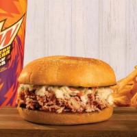 Bbq Sandwich Combo- 10:30Am To Close · A vinegar based, smoked pulled pork, served with or without coleslaw on a toasted bun. Serve...