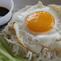 Kids Noodles W/ Fried Eggs · Vermicelli noodles with cucumbers and soy sauce.