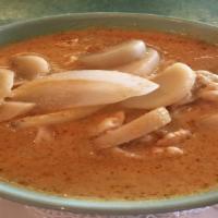 Yellow Curry · Spicy. The mild, rich, and little bit sweet with full flavor of spices, coconut milk, carrot...