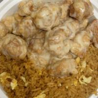 Coconut Chicken · Served with white rice, or egg fried rice
