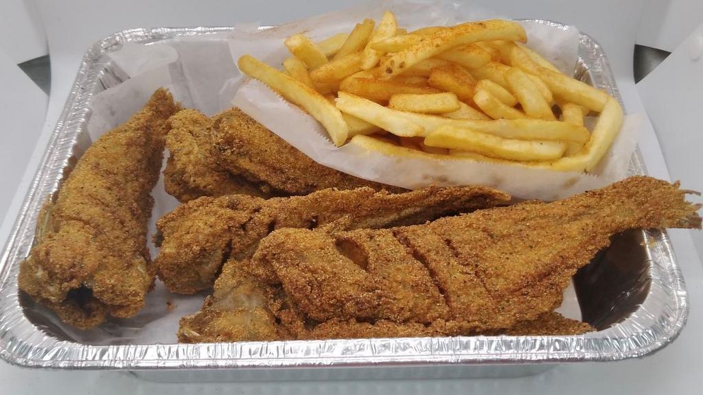 12Pc Catfish Fillets · 12pc Catfish Fillets Served With Family Seasoned Fries & 2 Liters Drink