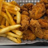 Boneless Wings · Served with Seasoned Fries and Bread