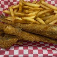 Whole Catfish  · Served with seasoned fries and bread.
