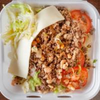 Philly Salad · Your choice of steak, chicken, shrimp, or gyro served on a bed of lettuce with tomatoes and ...