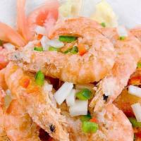 Salt&Pepper Shrimp · stir fried jumbo shrimp mix with our famous salt&pepper seasoning