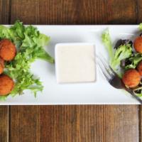 Pimento Cheese Fritters · Fresh pimento cheese, breaded and fried. Served with ranch dressing.