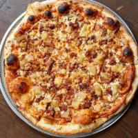 Bbq Pork · Pulled pork, cinnamon apples, mozzarella, provolone and sweet baby Ray's barbecue sauce.