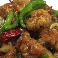 Black Pepper Chicken · Comes with white rice. Real-deal Chinese restaurant-style black pepper chicken with juicy an...