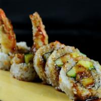 Shrimp Tempura Roll · Shrimp tempura, crabmeat, cucumber, eel sauce.