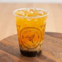 Firework · Passionfruit green tea with Boba and Lychee jelly
