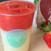 Pink Lady · Limeade and strawberry puree on top ( no caffeine)