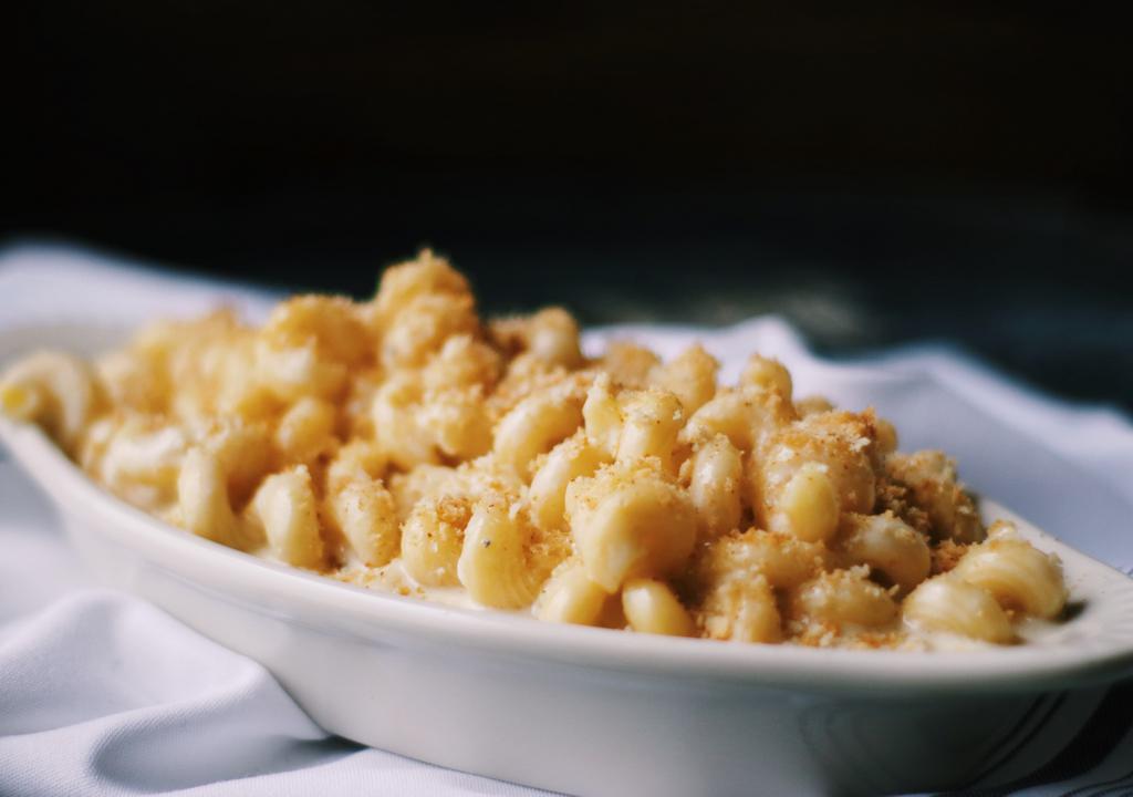 White Collar Mac And Cheese · Vegetarian selection. Fontina, white cheddar, and goat cheese topped with panko.